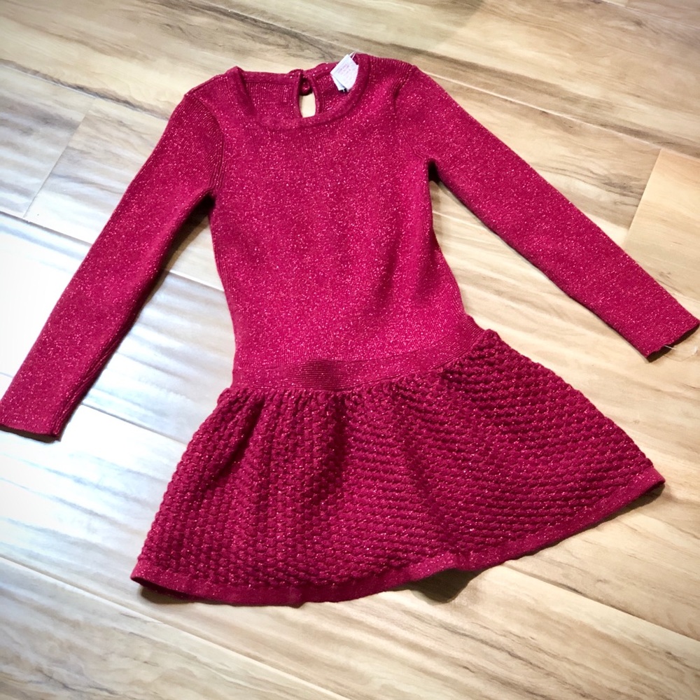 Girls Red Sweater Dress